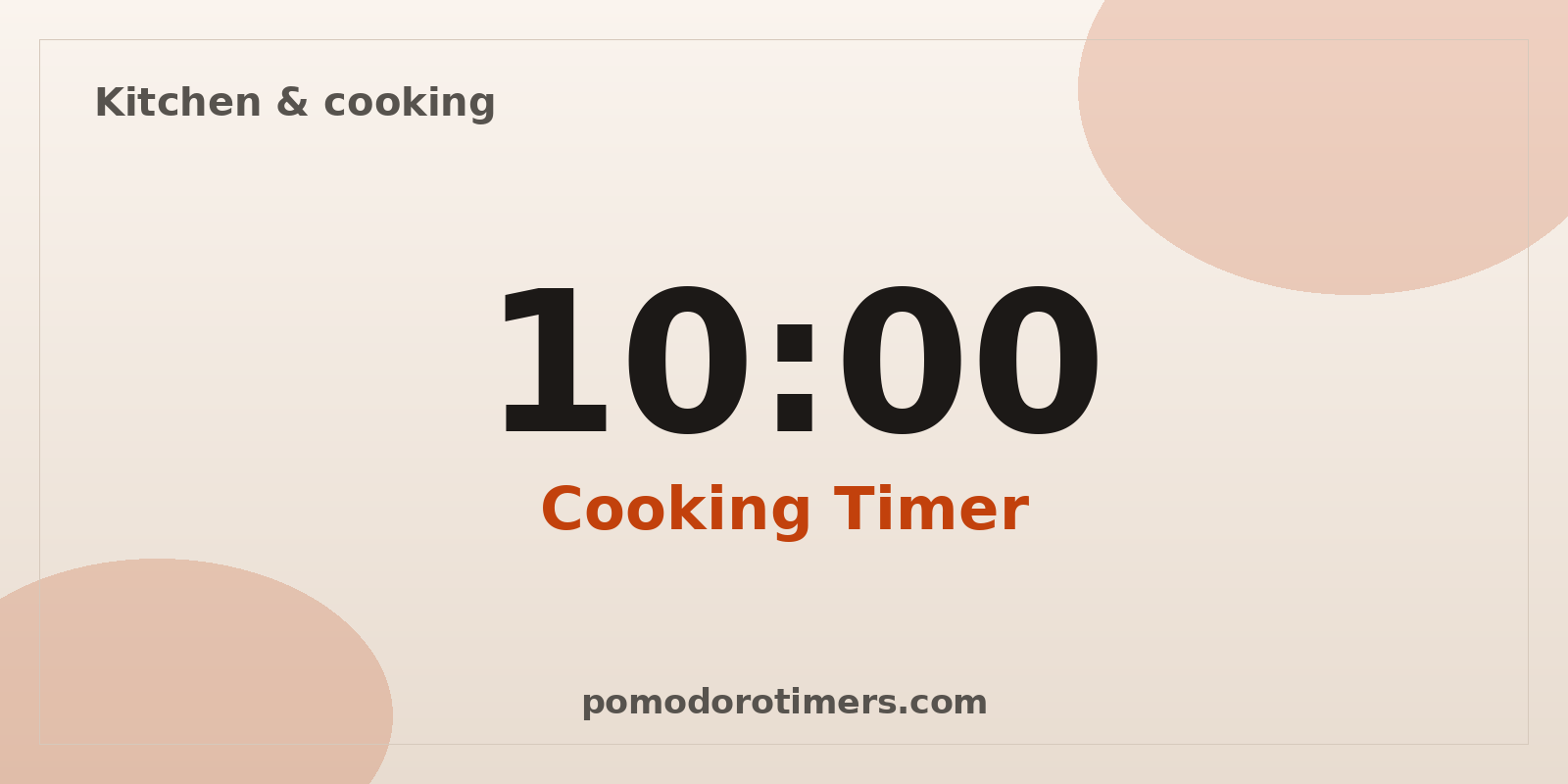 Kitchen cooking timer with multiple timers – free online stove countdown share card