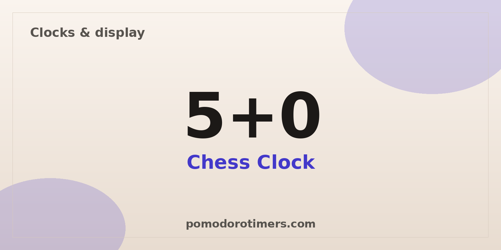 Online chess clock for over-the-board play – free dual timer share card