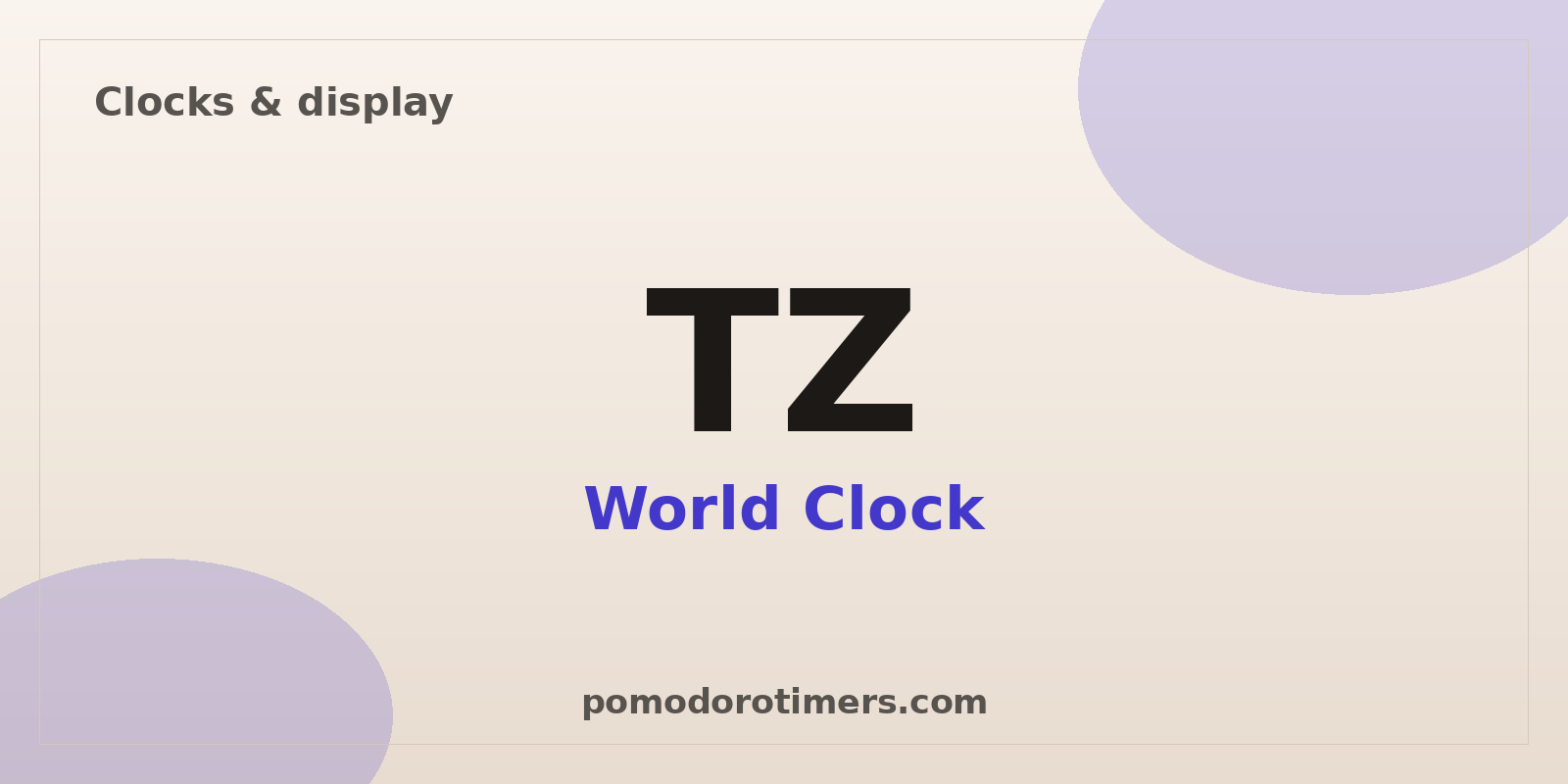 World clock for remote meetings – free multi-city time zone share card